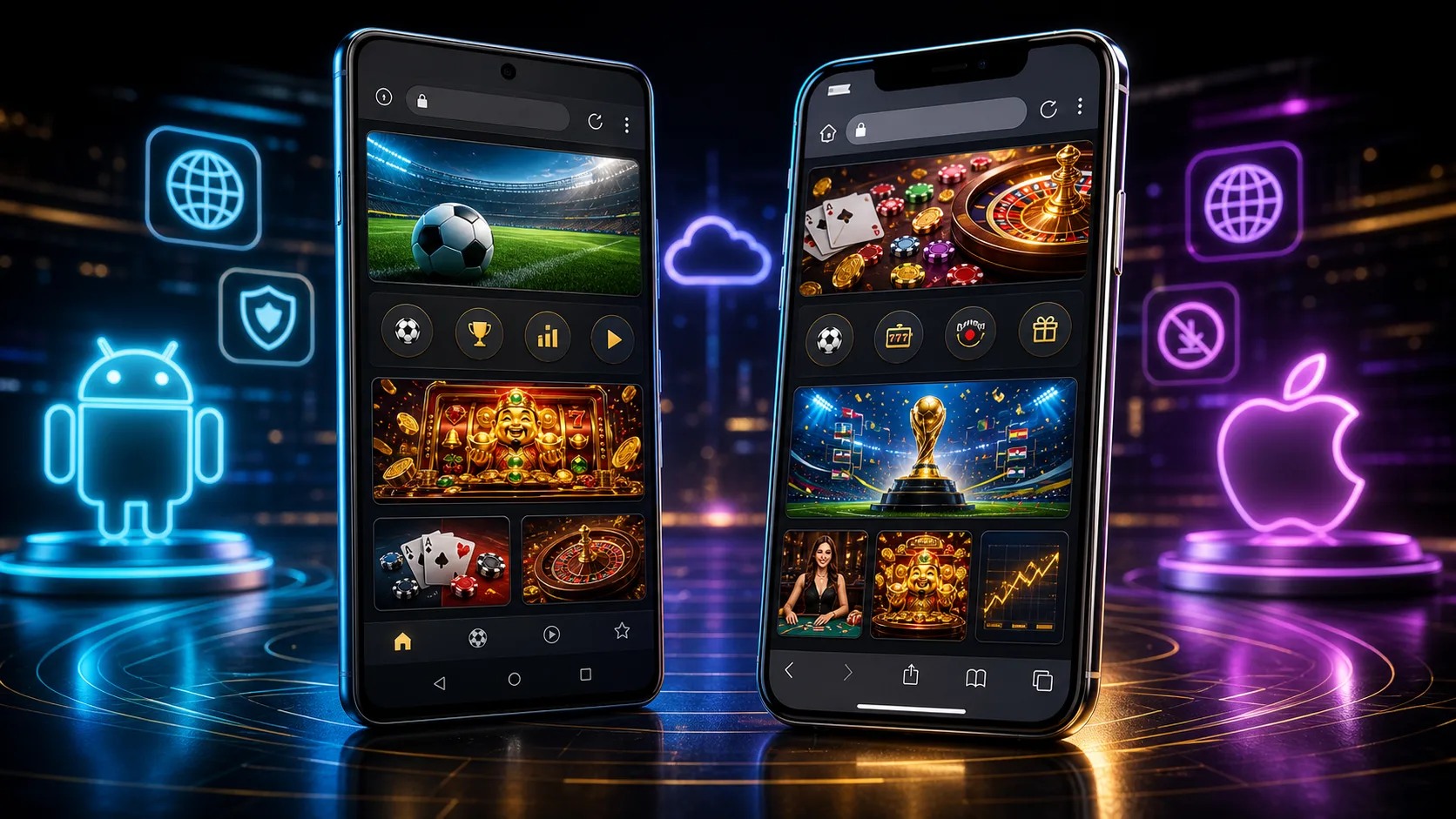 Experiência winkbingo compatível com Android e iOS no navegador mobile